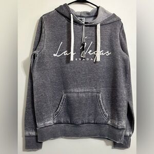 LE Vintage Washed Gray Las Vegas Hoodie